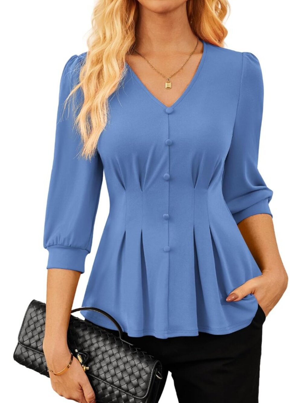 Women Business Tops Dressy Casual Peplum Blouses